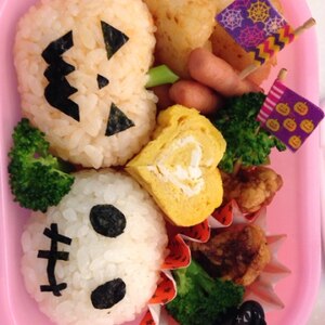 ★ハロウィン★キャラ弁、ごはんに★かぼちゃ＆おばけ